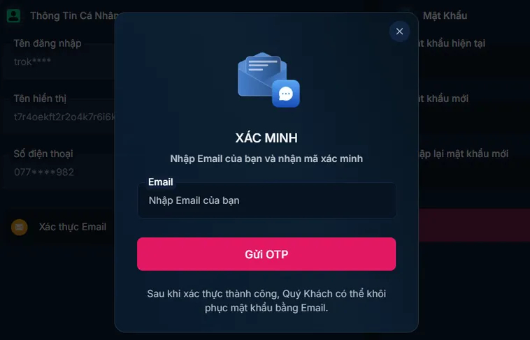 Hệ thống bảo mật đa tầng bảo vệ an toàn người chơi.