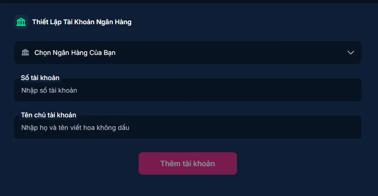 Luôn luôn được xác minh tài khoản ngân hàng trước khi nạp tiền tại Rikbet bảo đảm cho người chơi.