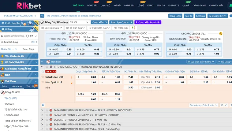 Chinh Phục Thế Giới Cá Cược Đa Dạng Tại SABA Sports RikBet