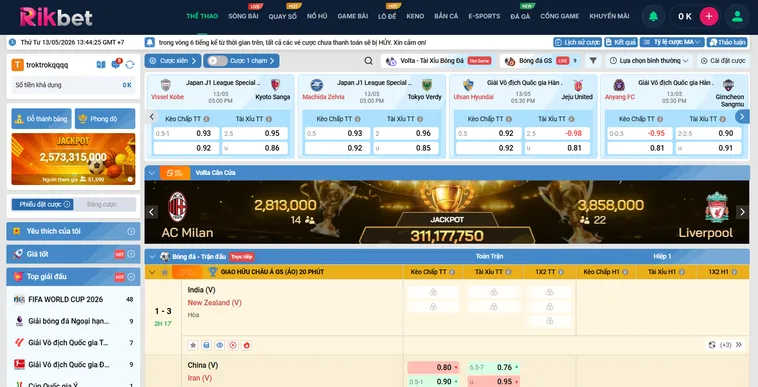 Trải Nghiệm Cá Cược Đỉnh Cao Tại Thể Thao K Sports RikBet